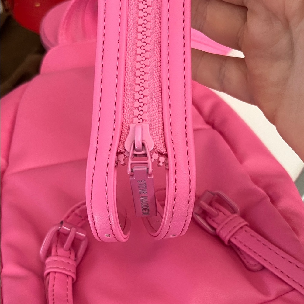 Steve Madden Pink Padded Backpack with Coin Pouch - Picture 13 of 13
